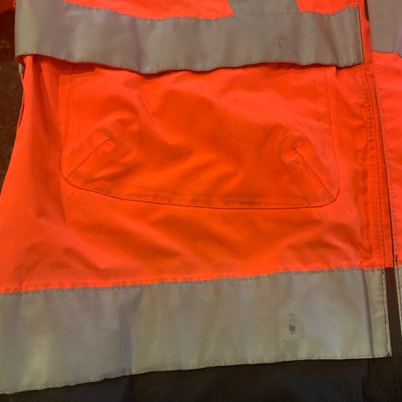 Delta Airlines Lands' End Orange Reflective Hi Vis Jacket M Ramp Agent - Picture 12 of 14